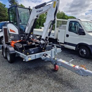 bobcat e27z + remorque + 3 godets + marteau brh hydraulique mini pelle 2,7t