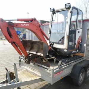 kubota kx 41 3v + remorque + 3 godets – mini pelle 1,6t