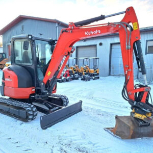 kubota u36 4 + 3 godets – mini pelle 3,9t