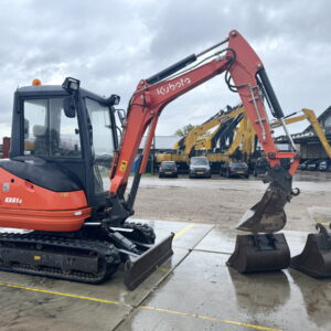 kubota kx61 3 + 3 godets – mini pelle 2,6t