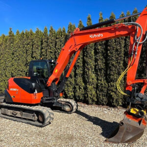 kubota kx080 4 engcon + 3 godets – mini pelle 8,27t