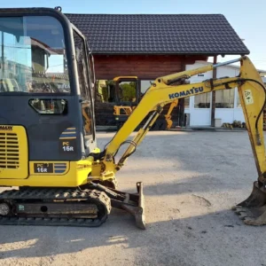 komatsu pc16r + 3 godets – mini pelle 1.6t