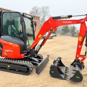 kubota u27 4 neuve + 3 godets – mini pelle 2,6t