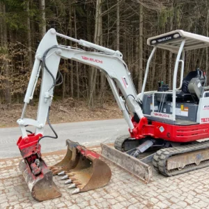 takeuchi tb23r + 3 godets – mini pelle 2,5t