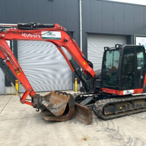 kubota kx 080 4 + 4 godets – mini pelle 8,44t