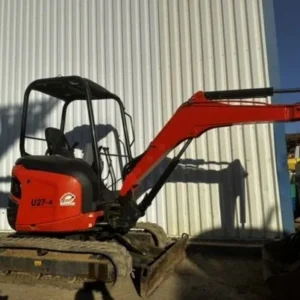 kubota u27 4 canopy + 3 godets – mini pelle 2,6t