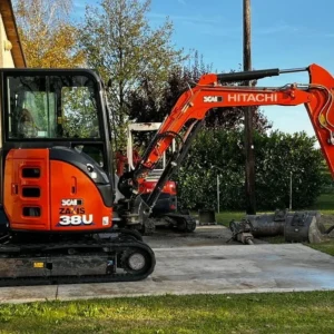 hitachi zx38u 6 + brh + 3 godets – mini pelle 3,73 t